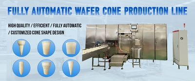 qualité cornet de crème glacée faisant la machine Usine