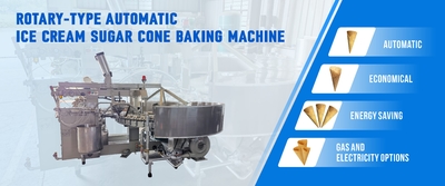 qualité cornet de crème glacée faisant la machine Usine