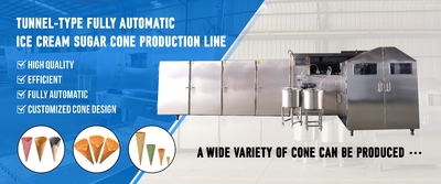 qualité cornet de crème glacée faisant la machine Usine