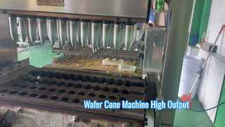 La machine à gaufrettes stimule la production de cornets de crème glacée
