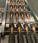 Ligne de production commerciale de cônes de crème glacée en acier inoxydable à deux couleurs
