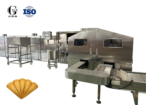 Machine de cuisson à cône de crème glacée entièrement automatique parfaite pour la ligne de production commerciale de cônes de sucre