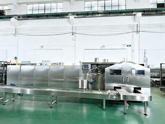 qualité Fabrique directe ligne de production automatique de cône de crème glacée, 45 ensembles plaque de cuisson en fer ductile, sortie 5000 pièces/heure Usine