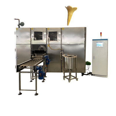 Un bon prix. Cône complètement automatique de la gaufre 2.25KW faisant à machine la structure métallique en ligne